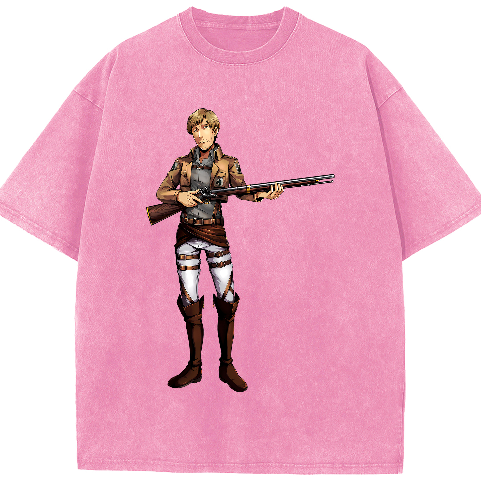 （画像用） 進撃の巨人 Attack on Titan 綿100% ヴィンテージ風 半袖Tシャツ（フロントプリント）